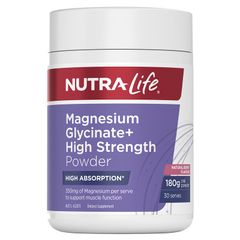 Bột Nutra-Life Magnesium Glycinate+ cường độ cao 180G