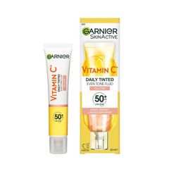 Kem nền Garnier Vitamin C Glow Daily Tinted Eventone Fluid SPF 50+ 40ml