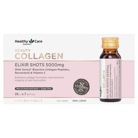 Healthy Care Beauty Collagen Elixir Shots 5000mg 25ml x 7 Chai
