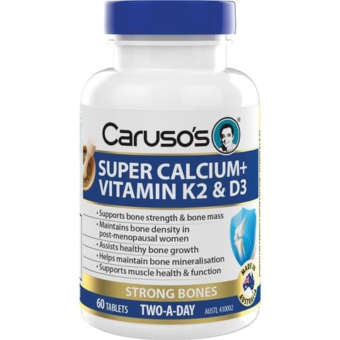 Carusos Super Canxi + Vitamin K2 & D3 60 Viên