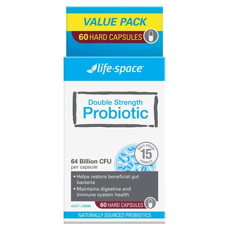 Viên uống bổ sung lợi khuẩn Life-Space Double Strength Probiotic 60 viên Kích thước độc quyền