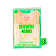 Bambi Mini Co. Bộ đồ liền thân siêu đơn Unisex Orange Awesome và Bananas 2 gói 3-6