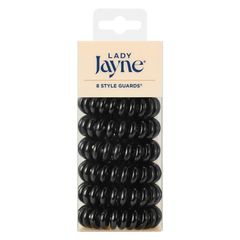 Dây thun buộc tóc xoắn Lady Jayne màu đen 8 chiếc