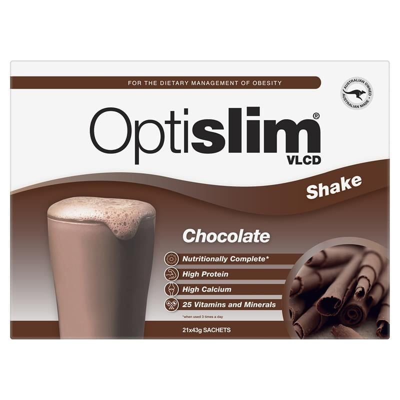Optislim VLCD Meal Replacement Shake Chocolate 21x43g Gói