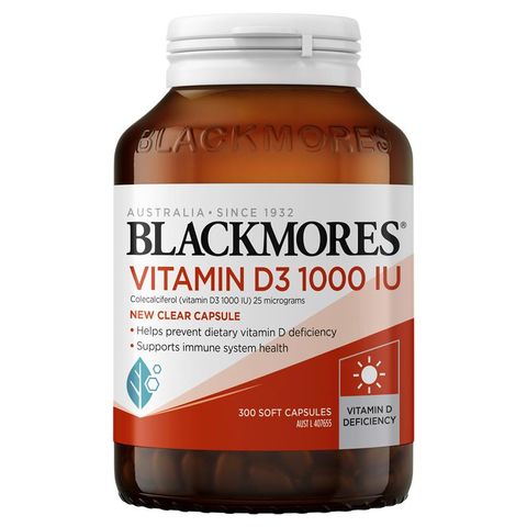 Blackmores Vitamin D3 1000IU Sức Khỏe Xương Miễn Dịch 300 Viên