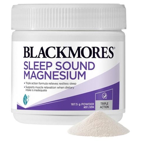 Bột hỗ trợ giấc ngủ Blackmores Sleep Sound Magiê 187,5g