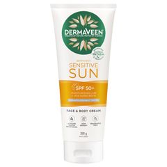 Kem dưỡng ẩm cho mặt và cơ thể DermaVeen Sensitive Sun SPF 50+ 200g