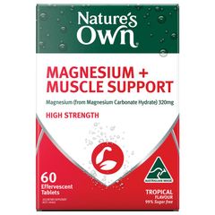 Viên sủi bổ sung Magiê + Hỗ trợ cơ bắp Nature's Own 60 viên