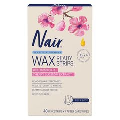 Nair Sensitive Wax Strips cho cơ thể và chân 40 gói