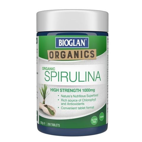Bioglan Superfoods Tảo Spirulina 1000mg 200 Viên