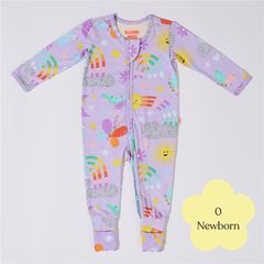 Bambi Mini Co. Wrigglesuit 0 Sơ sinh Pastel Lilac