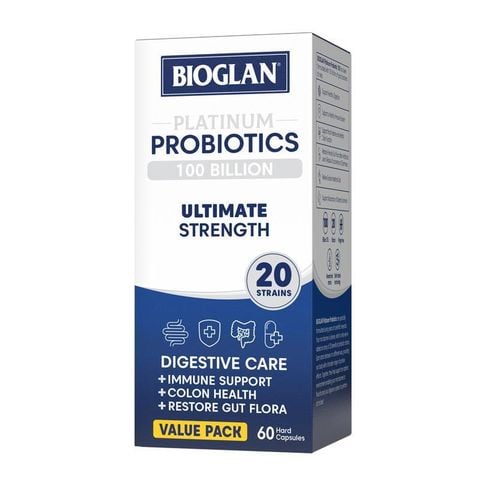 Bioglan Platinum Probiotic 100 Tỷ 60 Viên