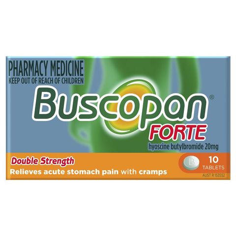 Buscopan Forte Giảm đau bụng do chuột rút 20mg Viên 10 gói
