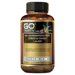 GO Healthy Ashwagandha Plus Stress & Energy 1-A-DAY 120 Viên nang cứng Kích thước độc quyền