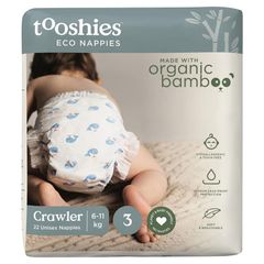 Tã Tooshies Eco làm từ tre hữu cơ cỡ 3 cho trẻ từ 6-11kg, gói 22 chiếc, chỉ bán trực tuyến
