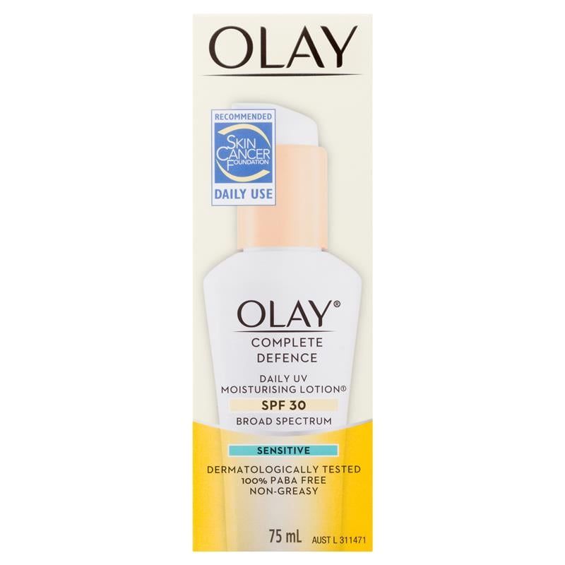 Sữa dưỡng ẩm Olay Complete Defence Daily UV dành cho da nhạy cảm SPF 30 75mL