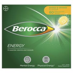 Berocca Energy Mango And Orange 60 Viên Sủi Bọt Size Độc Quyền