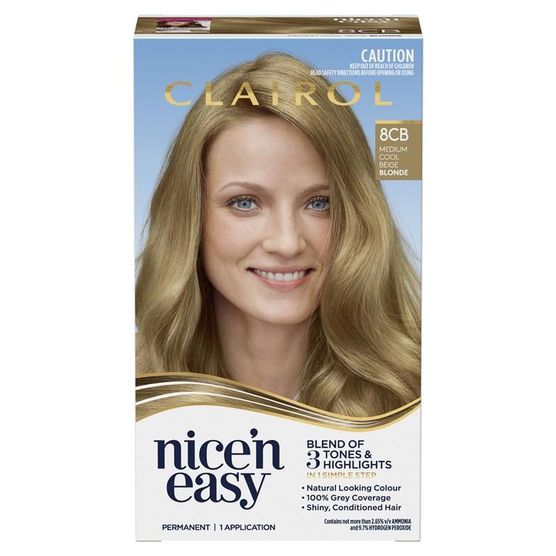 Thuốc nhuộm tóc vĩnh viễn Clairol Nice N Easy 8CB Natural Medium Champagne Blonde