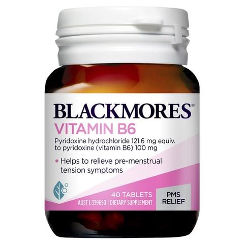 Blackmores Vitamin B6 100mg Sức Khỏe Phụ Nữ 40 Viên