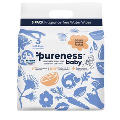 Khăn lau nước cho bé Pureness Baby Water Wipes 3 x 64 gói chỉ bán trực tuyến
