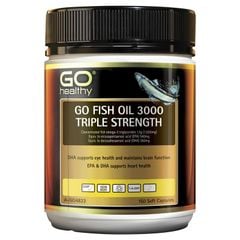 Viên nang mềm GO Healthy Fish 3000 Triple Strength 150 viên nang Kích thước độc quyền