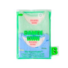 Bambi Mini Co. Bộ đồ liền thân Supersinglet cho bé trai màu xanh lá cây Croc và Triangles 2 gói 12-18