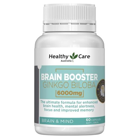 Healthy Care Brain Booster Ginkgo Biloba 6000mg 60 Viên