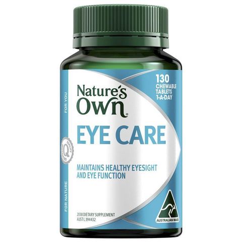 Nature's Own Eye Care cho thị lực khỏe mạnh và chức năng của mắt 130 viên nhai