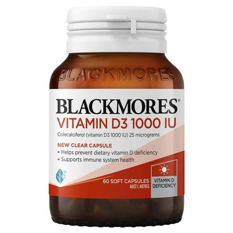 Blackmores Vitamin D3 1000IU Hỗ Trợ Xương Miễn Dịch 60 Viên