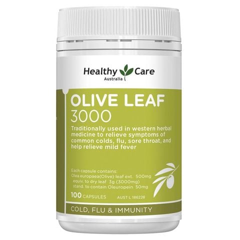 Chiết xuất lá ô liu Healthy Care 3000mg 100 Viên