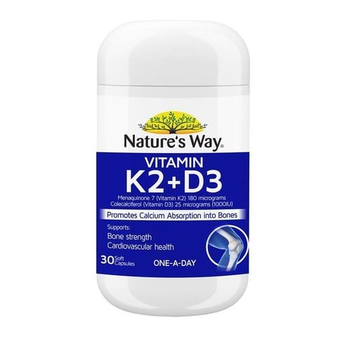 Nature's Way Osteo K Vitamin K2 + D3 180mcg 30 Viên Nang Mềm