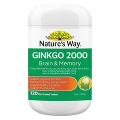 Natures Way Ginkgo 2000 Trí Não & Trí Nhớ 120 Viên