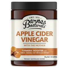 Giấm táo Barnes Naturals với The Mother Turmeric Boost 120 viên nang