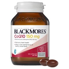 Blackmores CoQ10 150mg Vitamin cho tim mạch 125 viên Gói giá trị