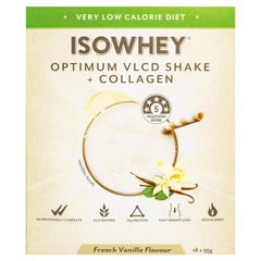 IsoWhey Optimum VLCD Shake + Collagen French Vanilla 18 x 55g