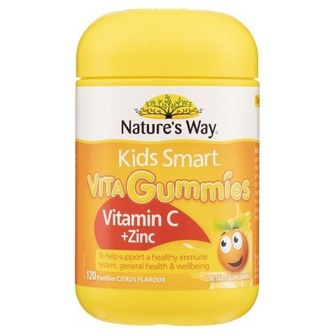 Nature's Way Kids Smart Vita Gummies Vitamin C + Zinc 120s Dành Cho Trẻ Em
