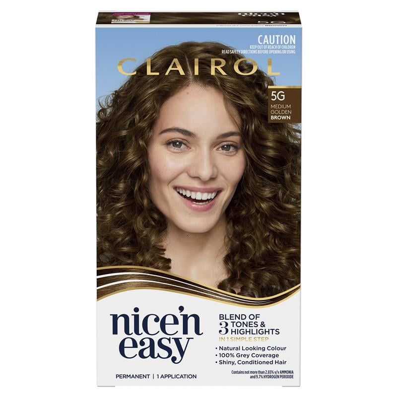Thuốc nhuộm tóc vĩnh viễn Clairol Nice N Easy 5G Medium Golden Brown