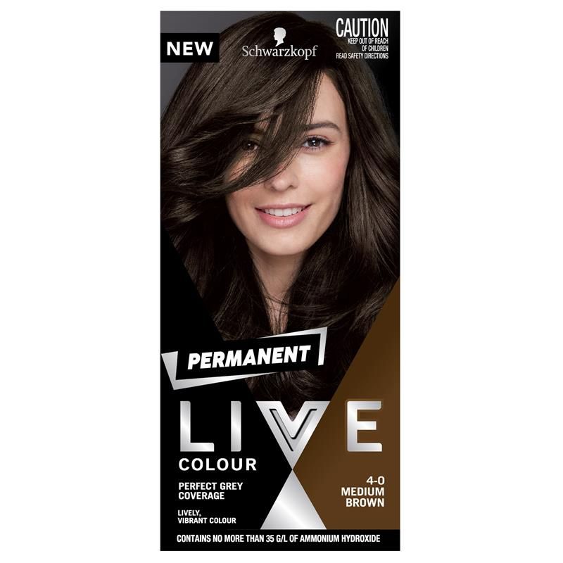 Schwarzkopf Live Colour Permanent 4.0 Nâu Trung Bình