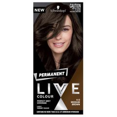Schwarzkopf Live Colour Permanent 4.0 Nâu Trung Bình