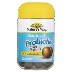 Viên Probiotic thông minh cho trẻ em Nature's Way Kids Smart 50 viên sô cô la