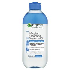 Nước tẩy trang Garnier SkinActive Micellar dạng dầu dành cho mắt và da nhạy cảm 400ml