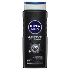 Sữa tắm NIVEA MEN Active Clean 3 trong 1 500ml