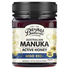 Mật ong Manuka Úc Barnes Naturals 500g MGO 550+