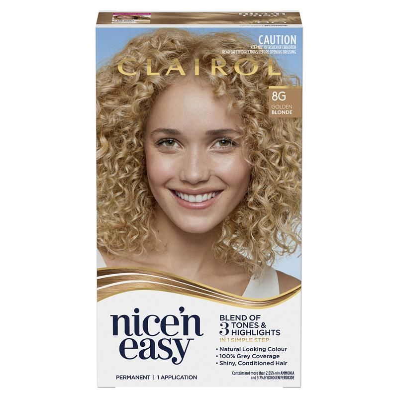Thuốc nhuộm tóc vĩnh viễn Clairol Nice N Easy 8G Natural Golden Blonde