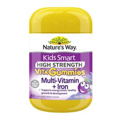 Kẹo dẻo Nature's Way Kids Smart Vita Gummies bổ sung sắt và vitamin tổng hợp cường độ cao 40 viên