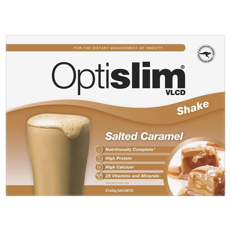 Optislim VLCD Meal Replacement Shake Salted Caramel 21x43g Gói