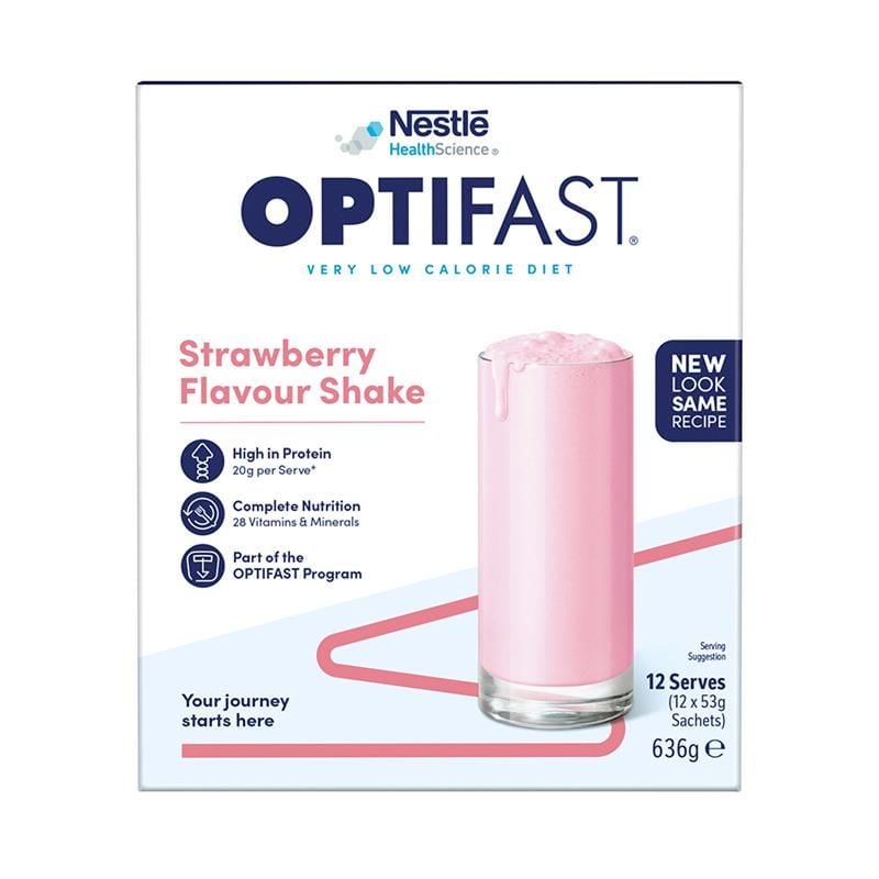 Optifast VLCD Shake Strawberry 12 x 53g MỚI