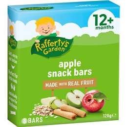 Rafferty's Garden Thức ăn trẻ em Apple Snack Bars Real Fruit 8 gói 12 tháng trở lên 128g