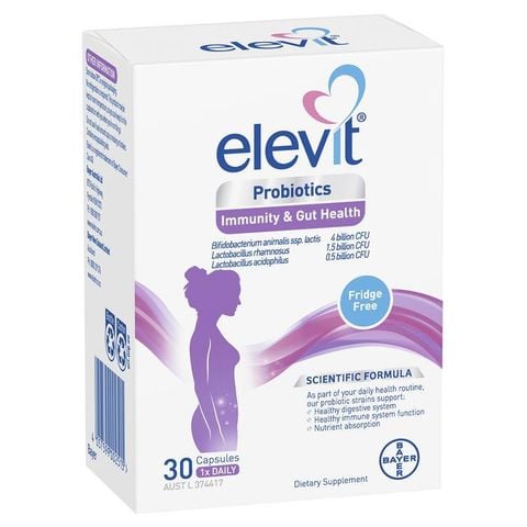 Viên nang men vi sinh Elevit hỗ trợ miễn dịch và sức khỏe đường ruột 30 gói (30 ngày)