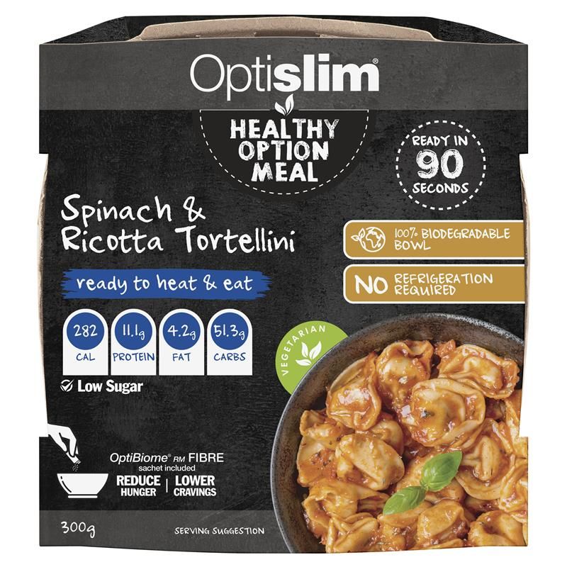 Optislim Healthy Option Meal Rau bina & Ricotta Tortellini 300g MỚI